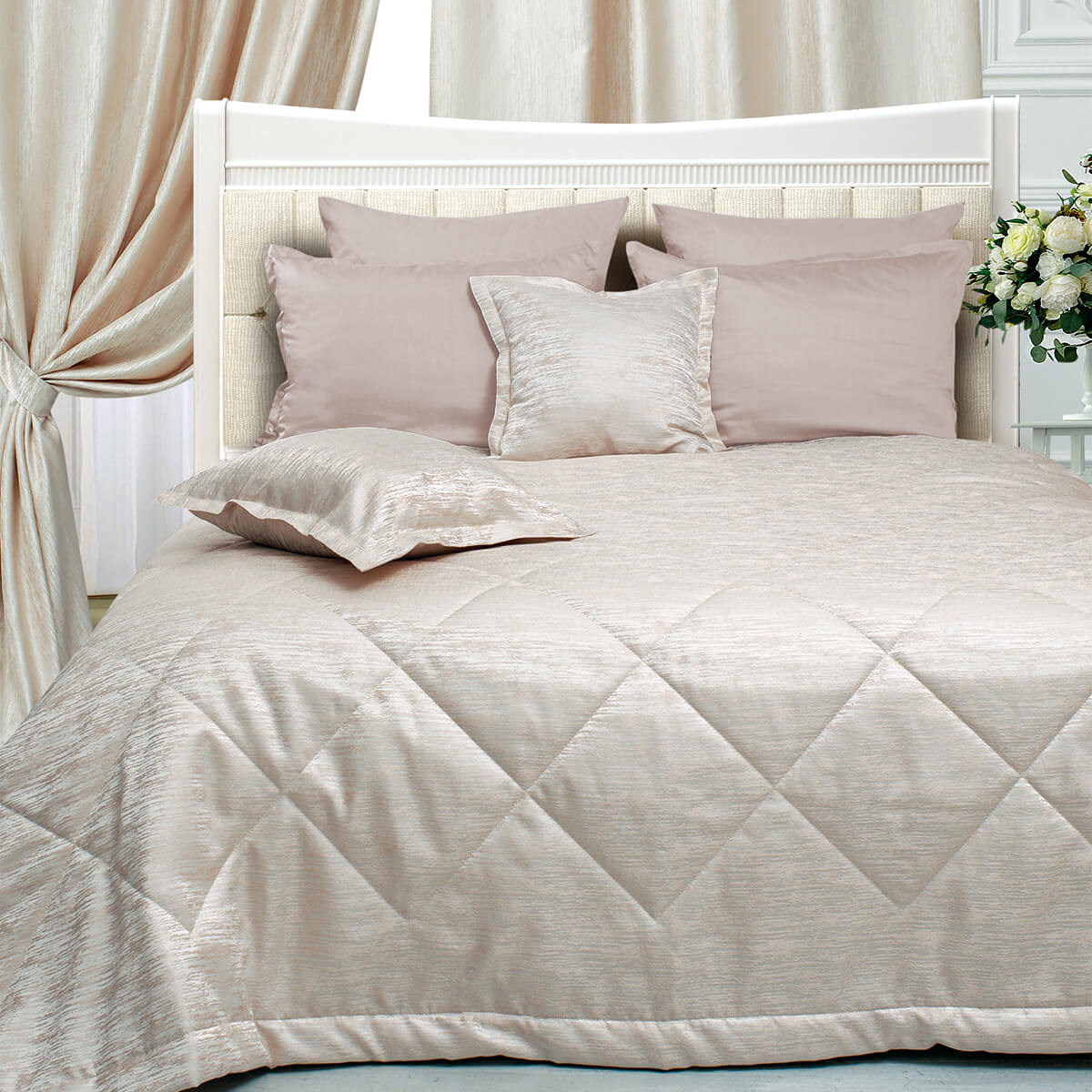 Покрывало | ШАНТИ ЖЕМЧУЖНО-РОЗОВЫЙ