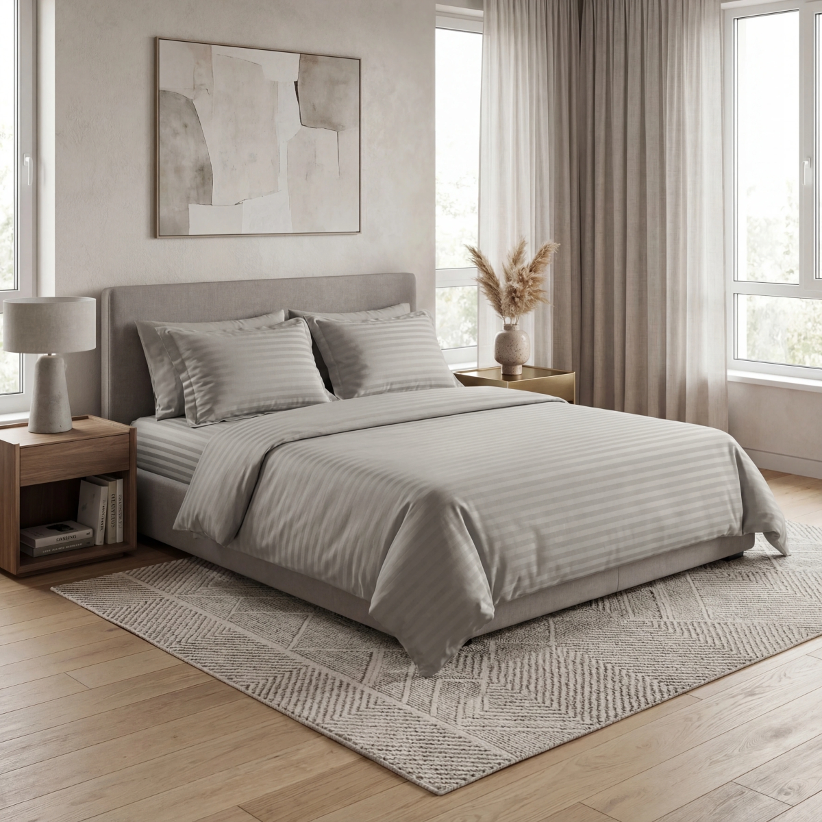 Постельное бельё Cатин | ПОСТЕЛЬНОЕ БЕЛЬЁ СТРАЙП-САТИН ДЫМЧАТЫЙ