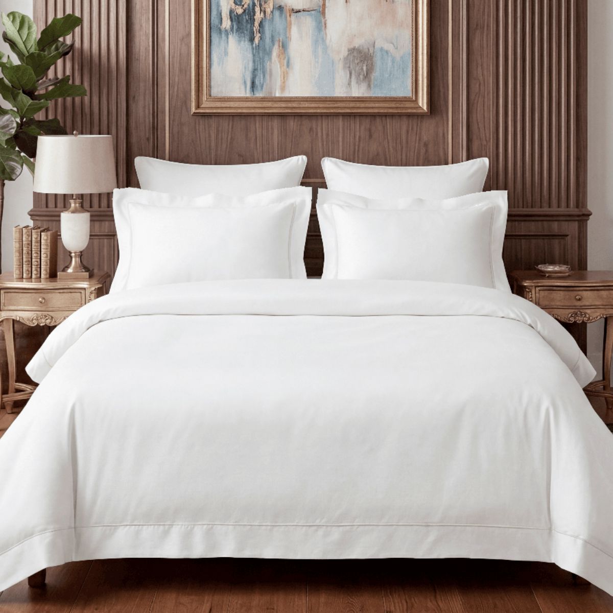 Постельное бельё Мако-сатин | ПОСТЕЛЬНОЕ БЕЛЬЁ МАКО-САТИН "КЛАССИКА" БЕЛОСНЕЖНЫЙ