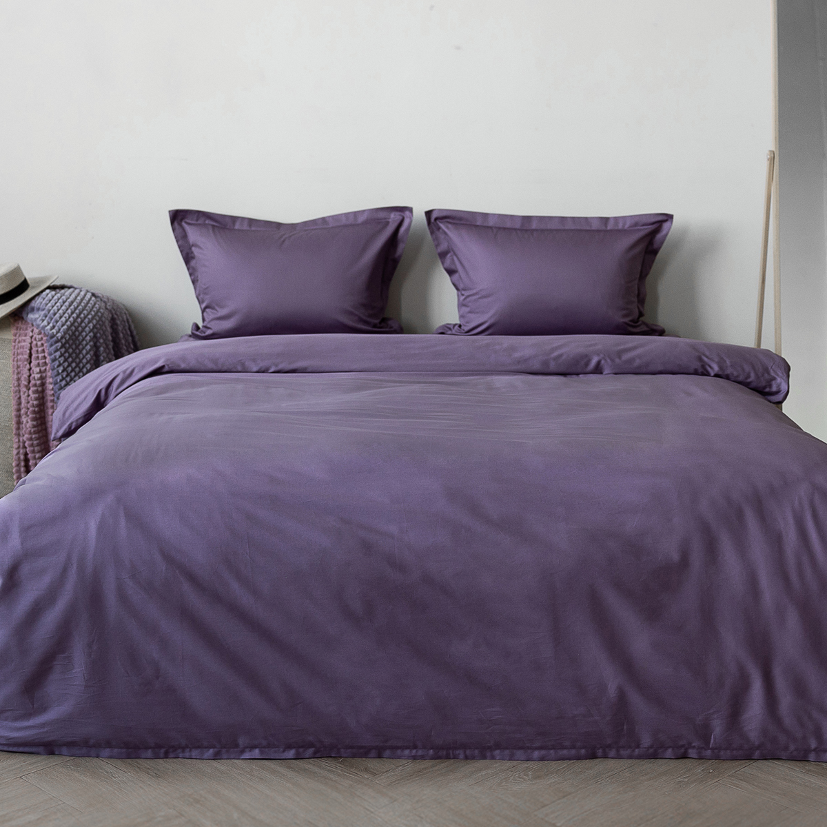 Постельное бельё Сатин однотонный | ПОСТЕЛЬНОЕ БЕЛЬЕ САТИН ОДНОТОННЫЙ СИРЕНЬ