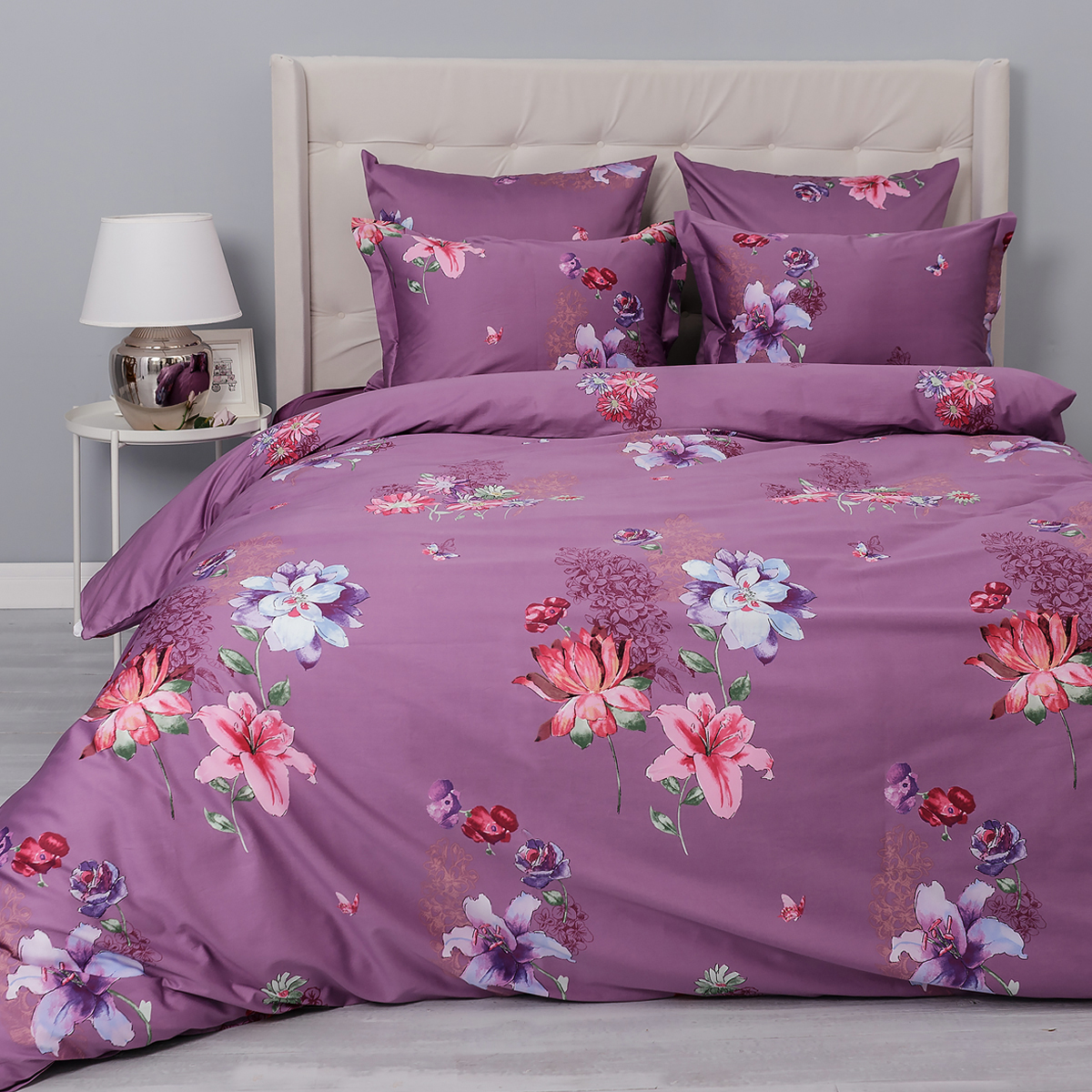 Постельное бельё Мако-сатин | Lietta (лиловый)
