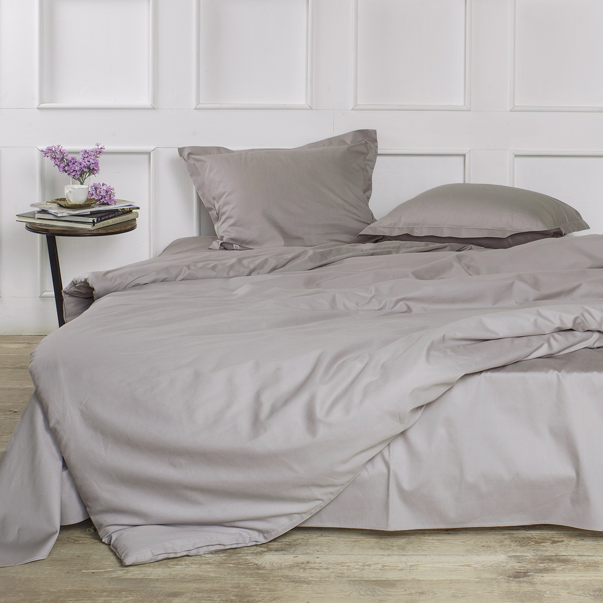 Постельное бельё Сатин однотонный | ПОСТЕЛЬНОЕ БЕЛЬЕ САТИН ОДНОТОННЫЙ СЕРЕБРИСТАЯ ДЫМКА