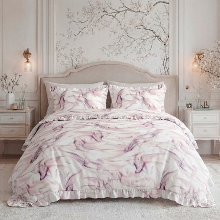 ПОСТЕЛЬНОЕ БЕЛЬЕ САТИН С РЮШАМИ «СЕЛЕСТА»